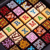 Merry Christmas Chocolate Art Scrabble Box