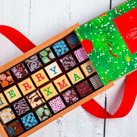 Merry Christmas Chocolate Art Wooden Box