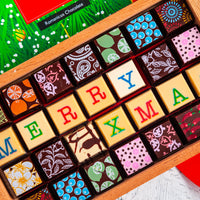 Merry Christmas Chocolate Art Wooden Box