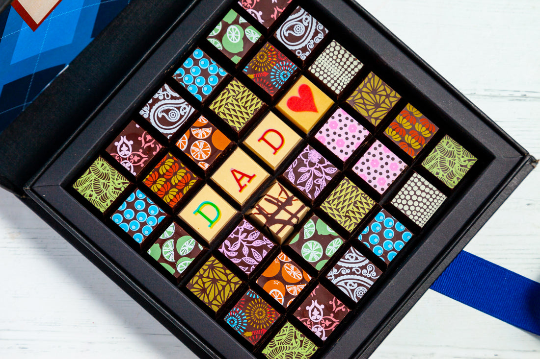Father's Day Chocolate Art Scrabble Box