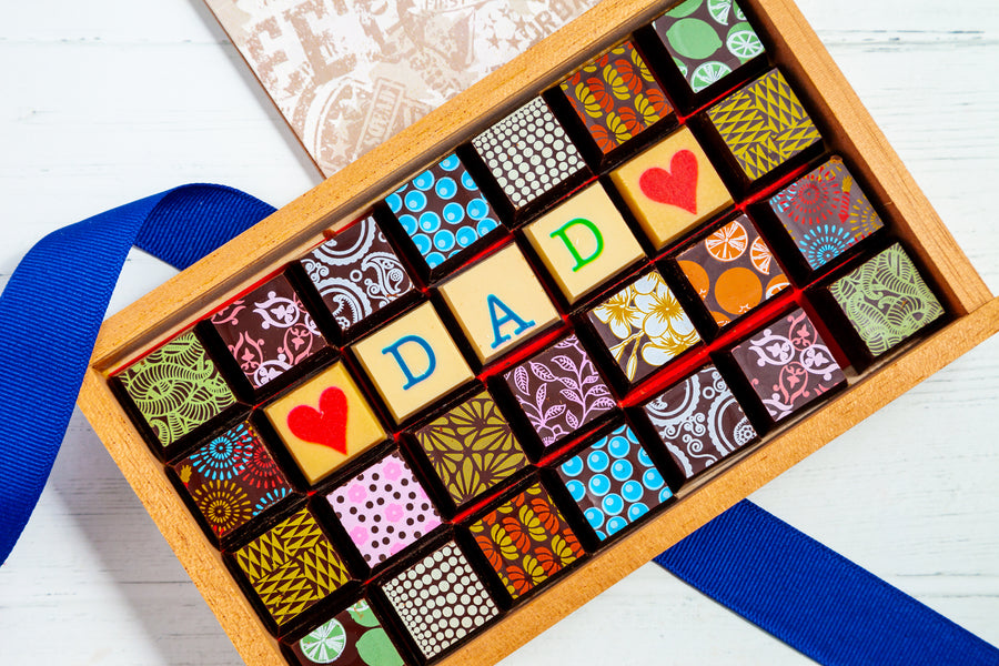 Father's Day Chocolate Art Wooden Box