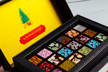 Happy Holidays Chocolate Art Mini Scrabble Box