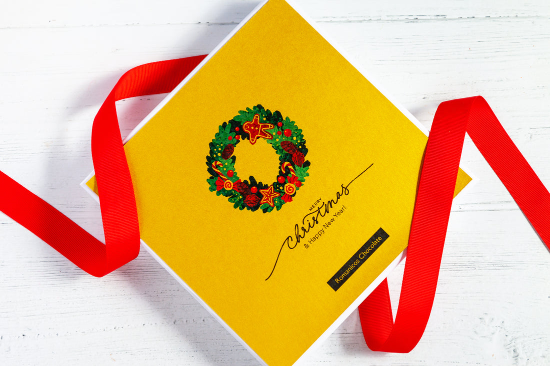 Merry Christmas Chocolate Art Scrabble Box