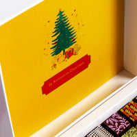 Happy Holidays Chocolate Art Scrabble Box