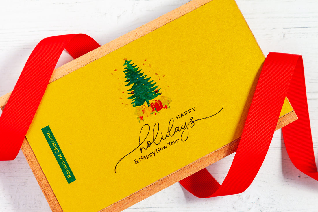 Happy Holidays Chocolate Art Limited Edition Wooden Box