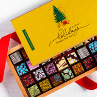 Happy Holidays Chocolate Art Limited Edition Wooden Box