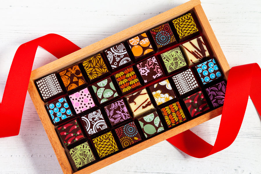 Merry Christmas Chocolate Art Wooden Box