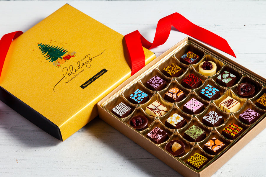 Happy Holidays King Size Chocolate Art Box