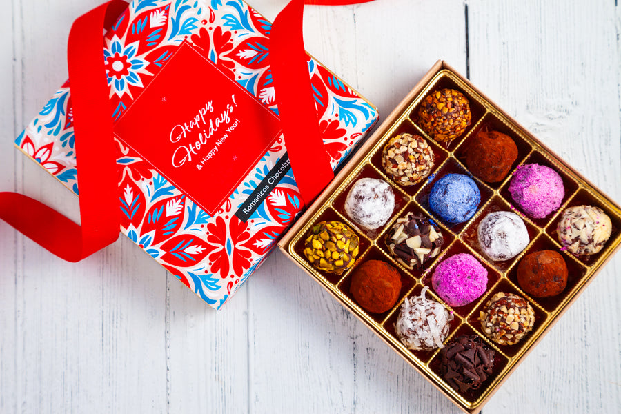 Happy Holidays Queen Size Signature Truffle Box