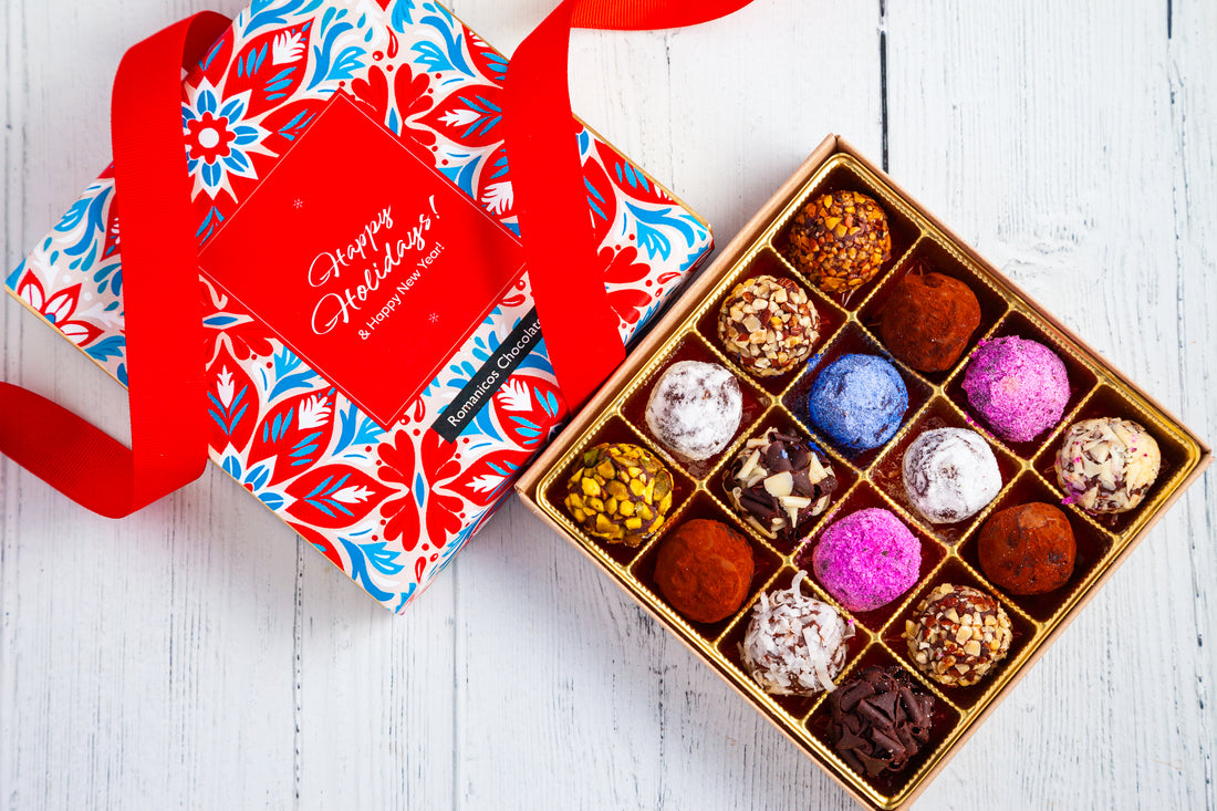 Happy Holidays Queen Size Signature Truffle Box