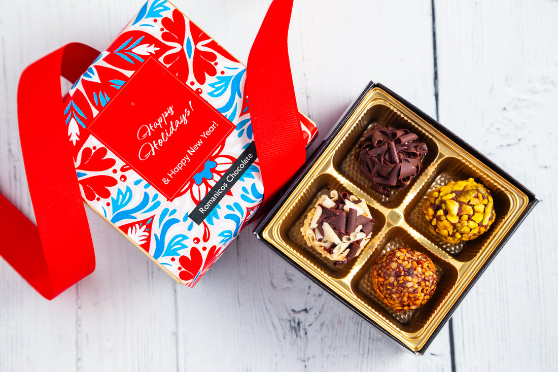 Happy Holidays Piccolo Size Signature Truffles Box