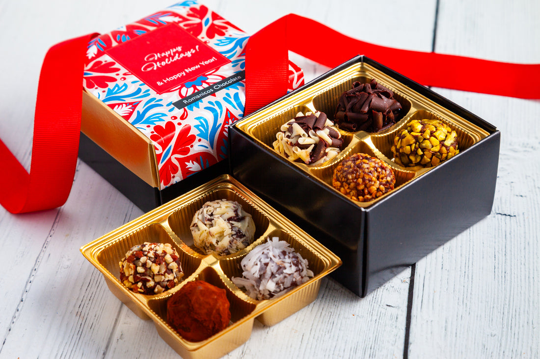 Happy Holidays Piccolo Size Signature Truffles Box