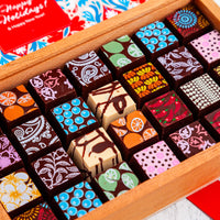 Happy Holidays Chocolate Art Limited Edition Wooden Box