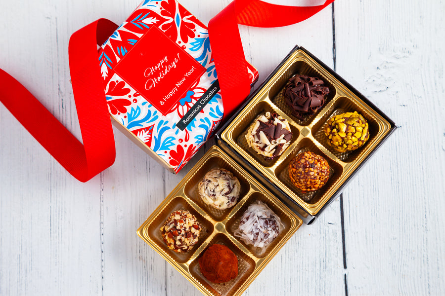 Happy Holidays Piccolo Size Signature Truffles Box