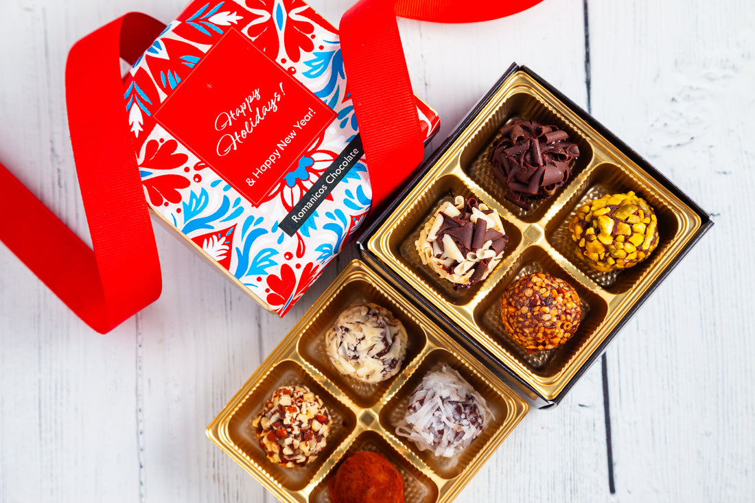 Happy Holidays Piccolo Size Signature Truffles Box