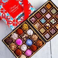 Happy Holidays Queen Size Mixed Box (32 Pcs: 16 Bonbons, 16 truffles)