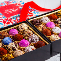 Happy Holidays Double Queen Signature Truffle Box (32 Pcs)