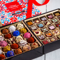 Happy Holidays King Size Mixed Box (50 Pcs: 25 Bonbons, 25 Truffles)