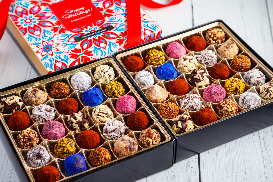 Happy Holidays Double King Size Signature Truffle Box (50 Pcs)