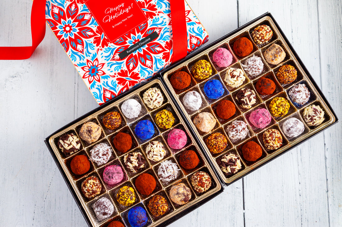 Happy Holidays Double King Size Signature Truffle Box (50 Pcs)