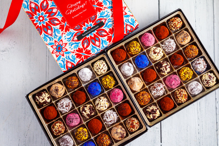 Happy Holidays Double King Size Signature Truffle Box (50 Pcs)