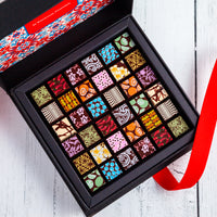 Happy Holidays Chocolate Art Scrabble Box