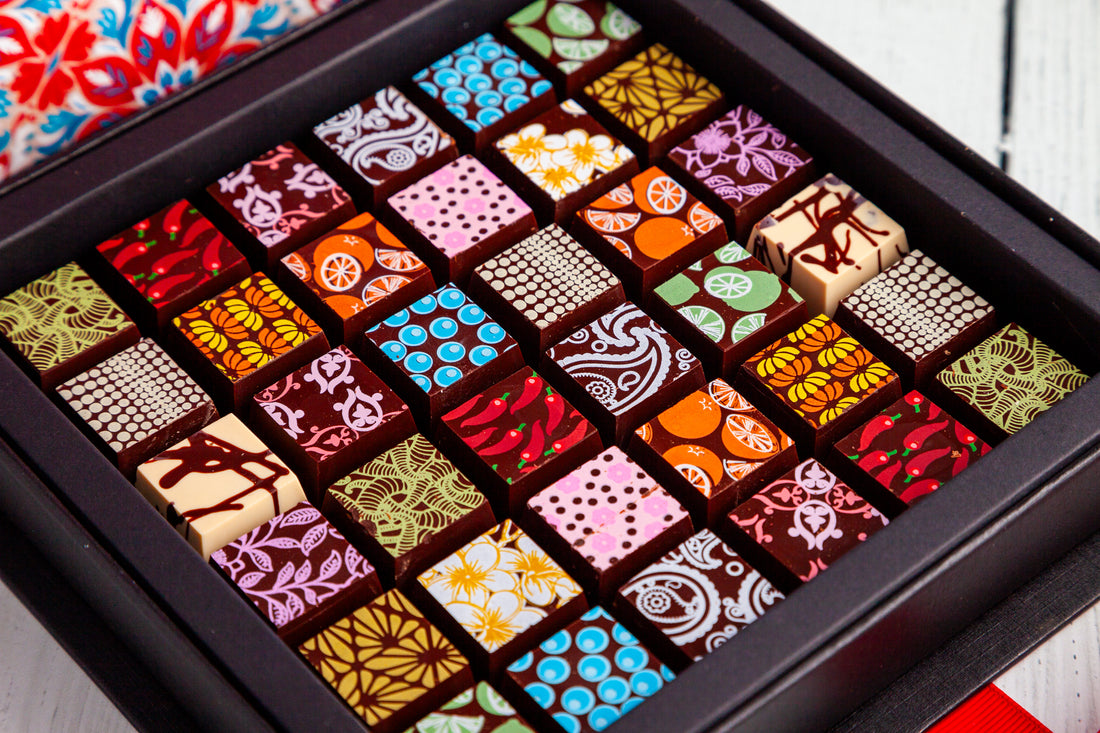 Happy Holidays Chocolate Art Scrabble Box