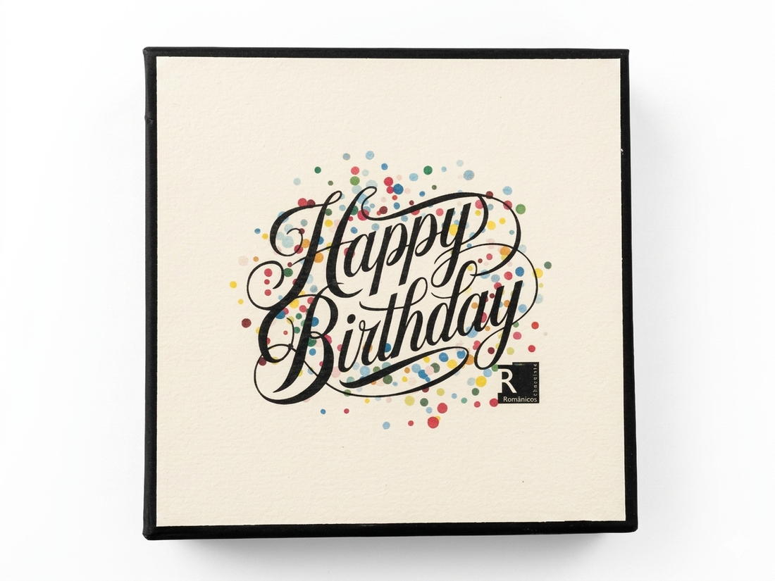 Happy Birthday 36pc Scrabble Chocolate Art - Venezuelan Dark Chocolate Gift
