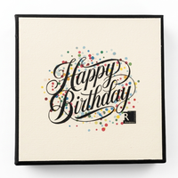 Happy Birthday 36pc Scrabble Chocolate Art - Venezuelan Dark Chocolate Gift