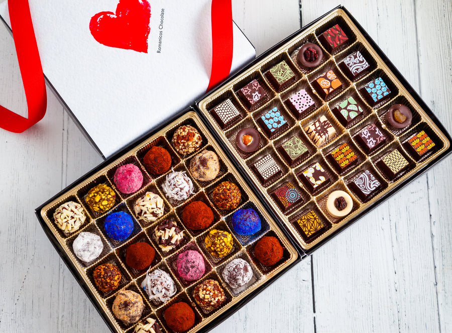 I Love You King Size Mixed Box (50 Pcs: 25 Bonbons, 25 Truffles)