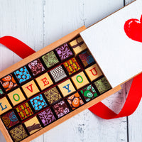 I Love You Chocolate Art Limited Edition Wooden Box