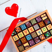 I Love You Chocolate Art Limited Edition Wooden Box