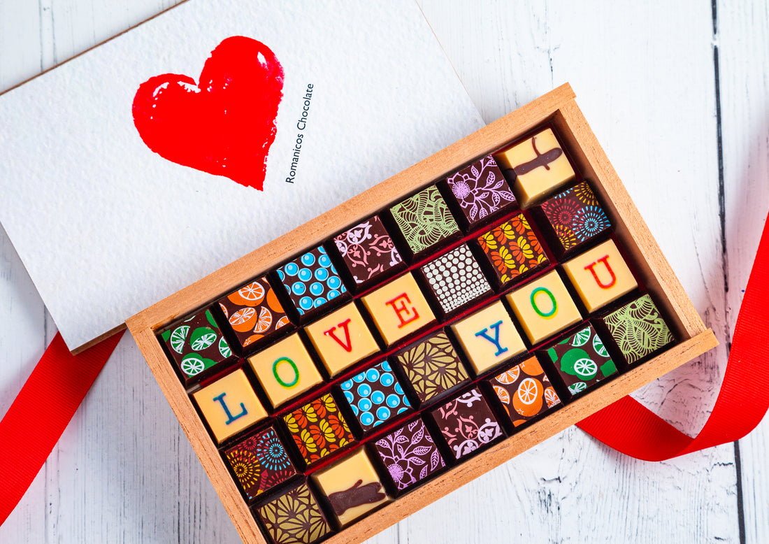 I Love You Chocolate Art Limited Edition Wooden Box