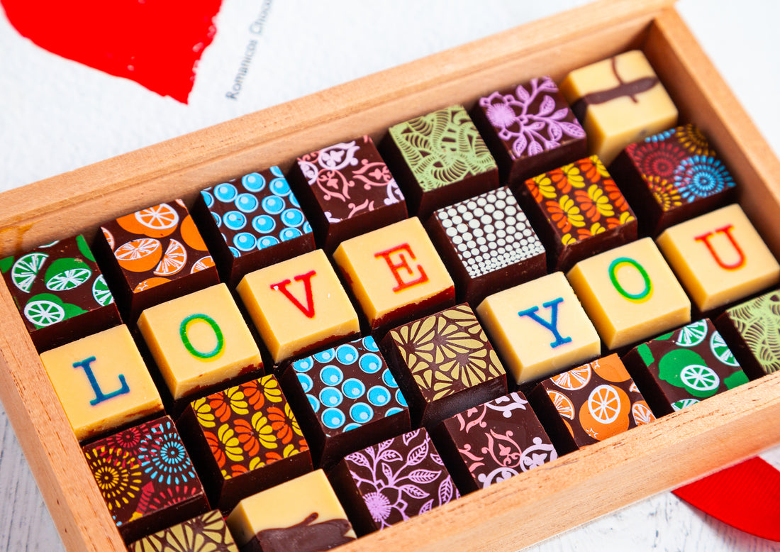 I Love You Chocolate Art Limited Edition Wooden Box