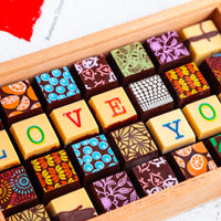 I Love You Chocolate Art Limited Edition Wooden Box