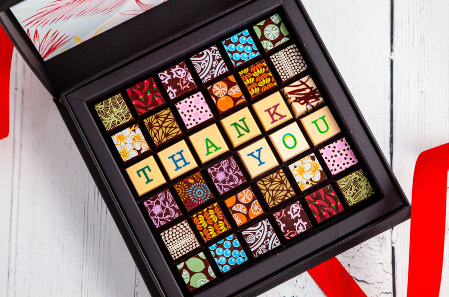 Thank You Chocolate Art Scrabble Box