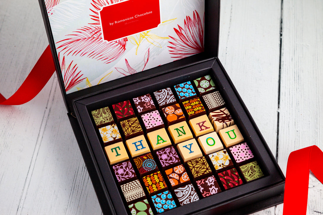 Thank You Chocolate Art Scrabble Box