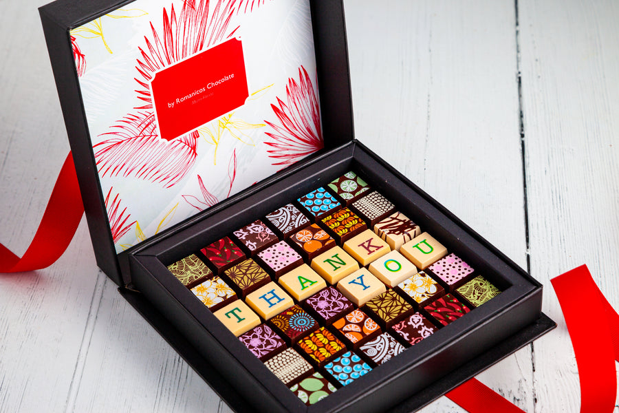 Thank You Chocolate Art Scrabble Box