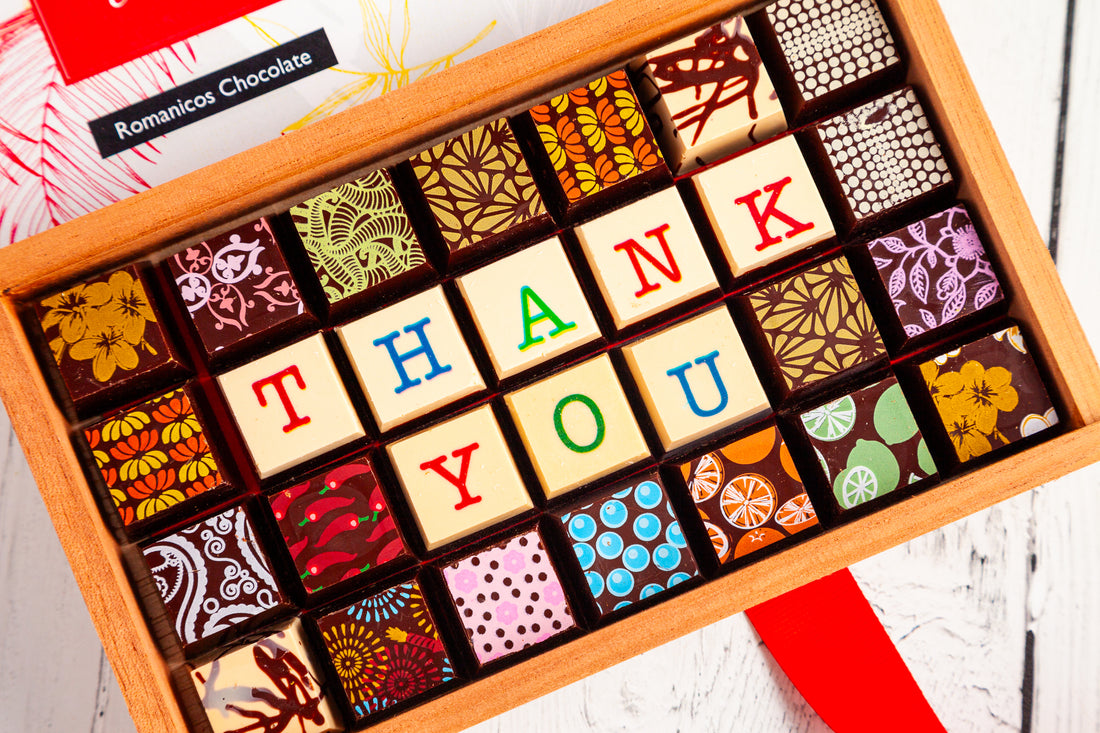 Thank You Chocolate Art Limited Edition Wooden Box