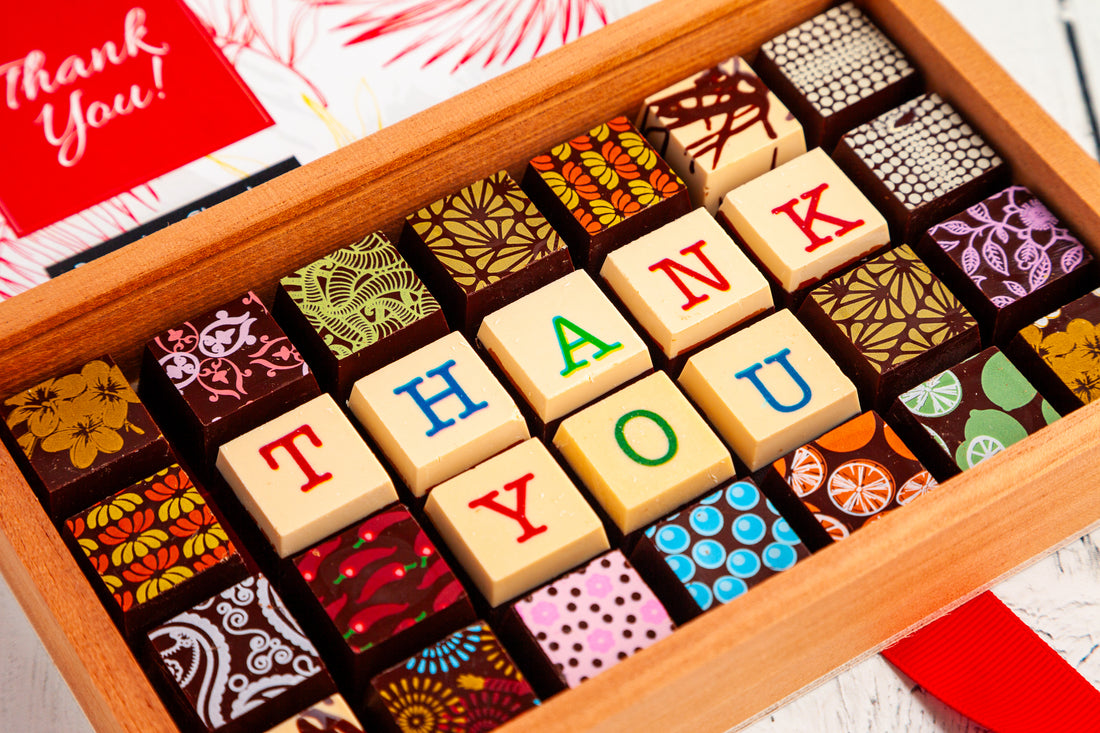 Thank You Chocolate Art Limited Edition Wooden Box