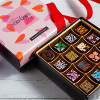Valentine's Day Single Queen Size Chocolate Art Box (16 Pcs)