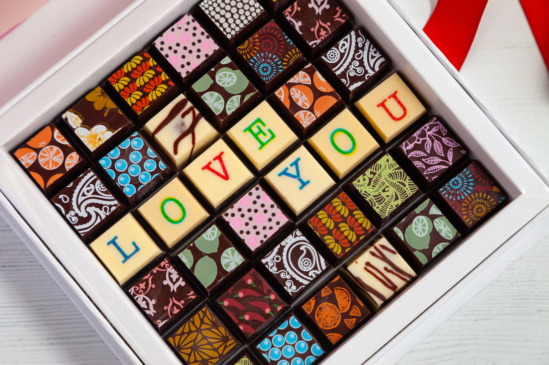 Valentine's Day Chocolate Art Scrabble Box