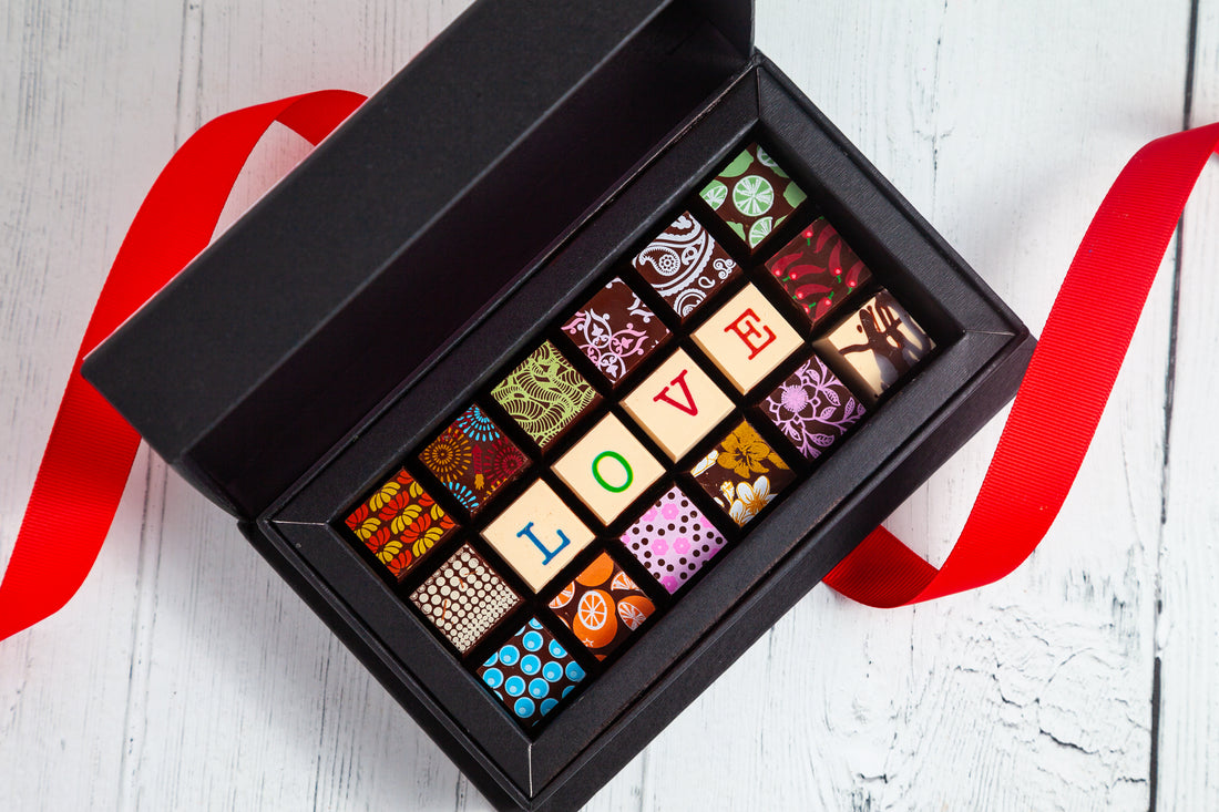 Valentine's Day Chocolate Art Mini Scrabble Box