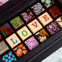 Valentine's Day Chocolate Art Mini Scrabble Box