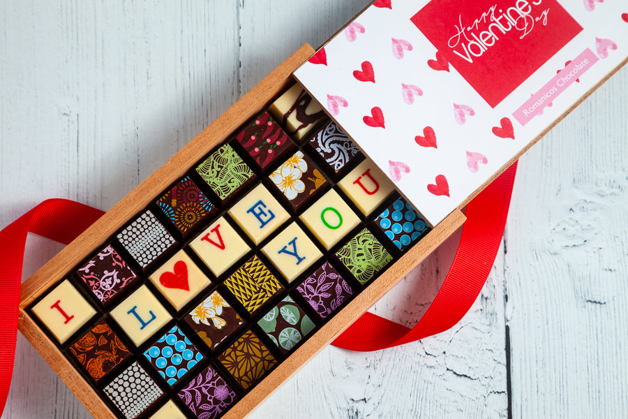 Valentine's Day Chocolate Art Limited Edition Wooden Box