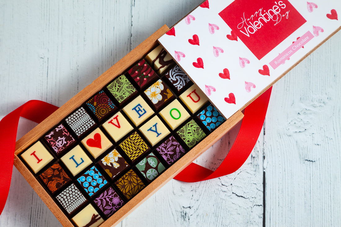 Valentine's Day Chocolate Art Limited Edition Wooden Box