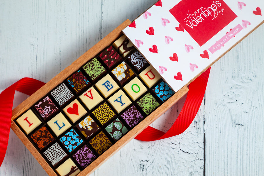 Valentine's Day Chocolate Art Limited Edition Wooden Box