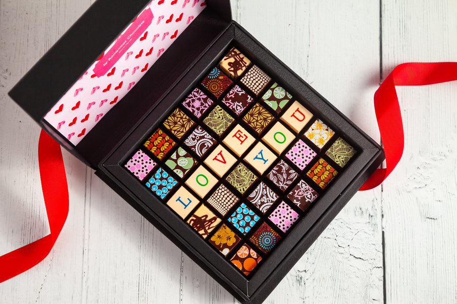 Valentine's Day Chocolate Art Scrabble Box