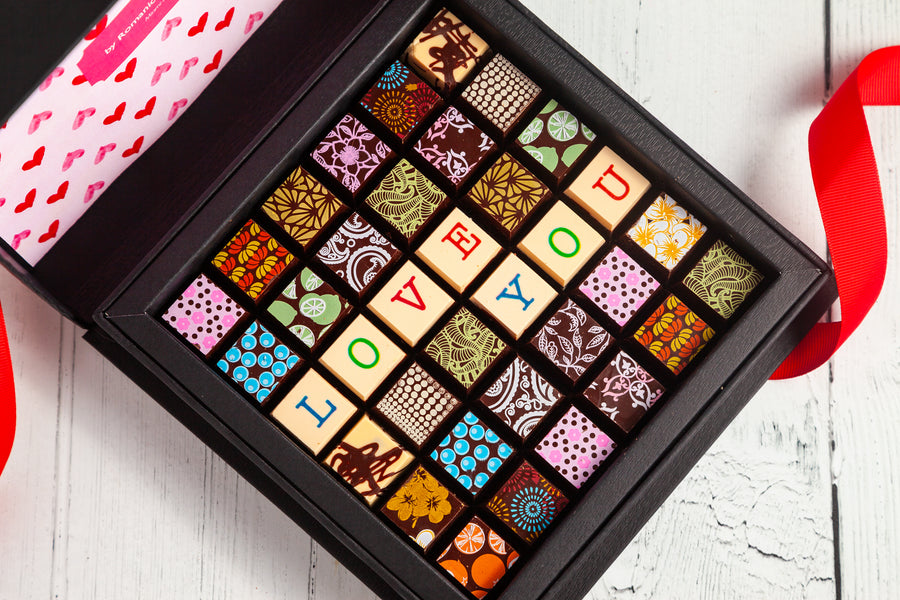 Valentine's Day Chocolate Art Scrabble Box