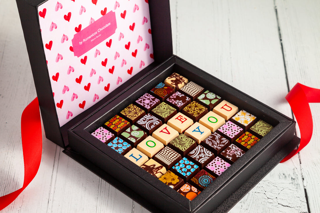 Valentine's Day Chocolate Art Scrabble Box